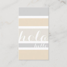 Hello interpreter translator teacher languages business card