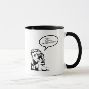 Hello? Is This The OUTSIDE WORLD?! Retro Housewife Mug