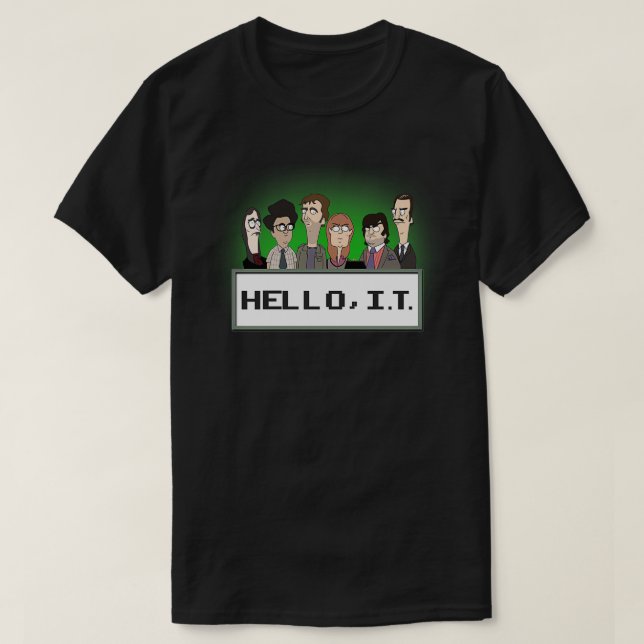 Hello IT The IT Crowd T-Shirt (Design Front)