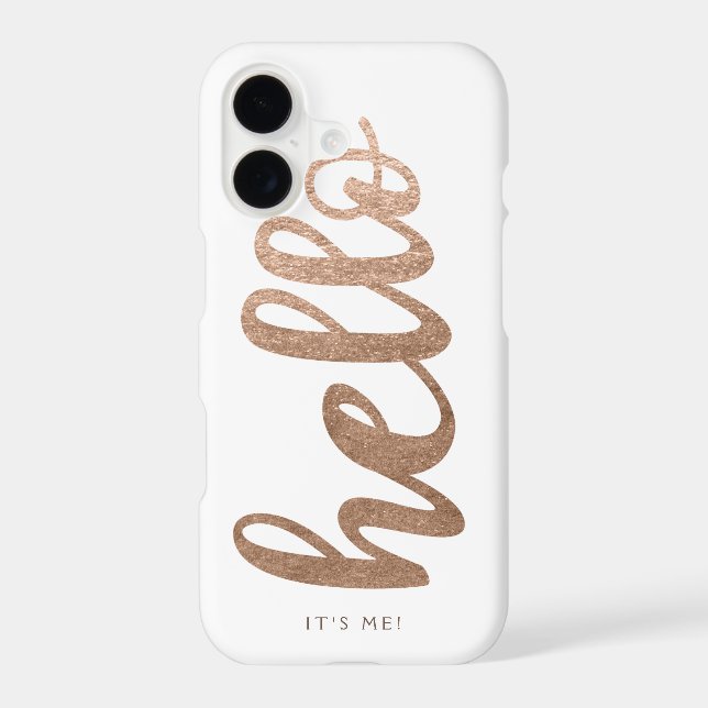 HELLO It's Me typography script bronze iPhone 7 (Back)