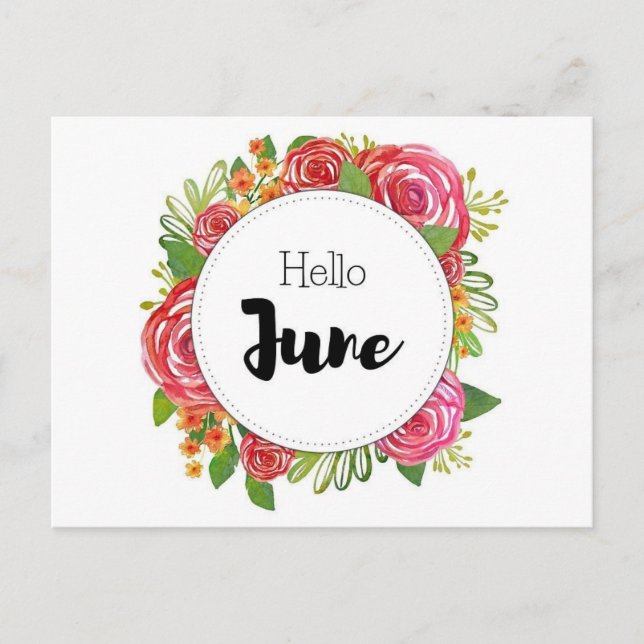 Hello June Postcard (Front)