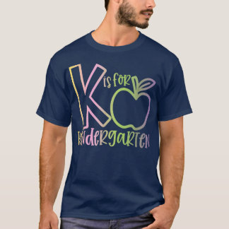 Hello K Is for Kindergarten Kids Teachers Back to T-Shirt