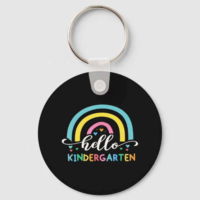 Hello Kindergarten  Back To School   Keychain (Front)