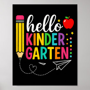 Hello Kindergarten Back To School Kindergarten Tea Poster