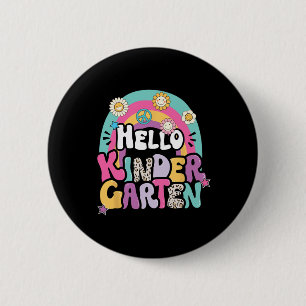 Hello Kindergarten Back To School Teacher Boy Girl 2 Inch Round Button