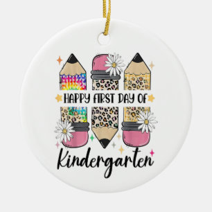 Hello Kindergarten Back To School Teacher Student Ceramic Ornament