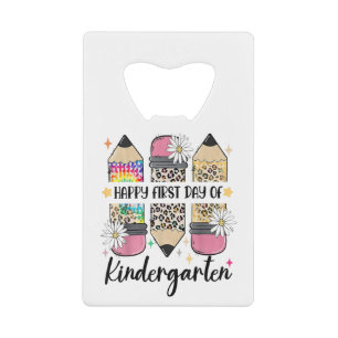 Hello Kindergarten Back To School Teacher Student Credit Card Bottle Opener
