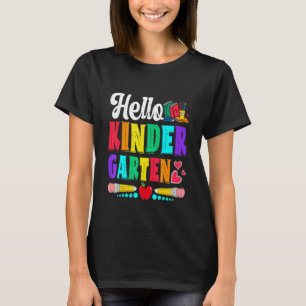 Hello Kindergarten Cute Boys Kids Back To School T-Shirt