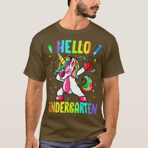 Hello Kindergarten Cute Unicorn Welcome Back To Sc T-Shirt