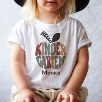 Hello Kindergarten First Day of School Cute Retro