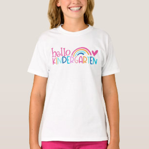 Hello Kindergarten for Kids First Day of School  T-Shirt