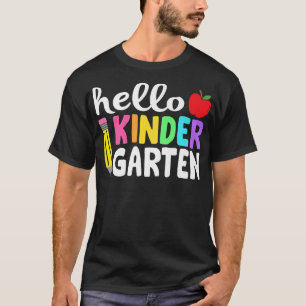 Hello Kindergarten Graduation Teacher Student Back T-Shirt