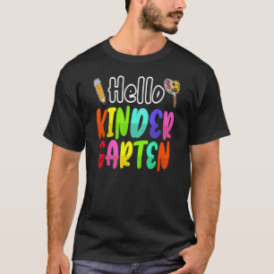Hello Kindergarten Happy First Day Back To Schoo T-Shirt