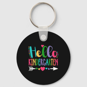 Hello Kindergarten Heart Teacher Student Back To S Keychain