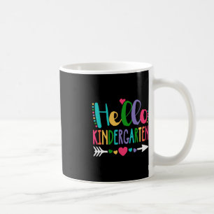 Hello Kindergarten Leopard Tie Dye Pencil Cute Te Coffee Mug