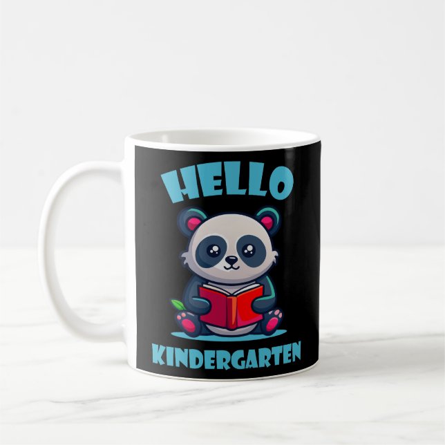 Hello Kindergarten Panda Coffee Mug (Left)