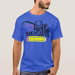 Hello Kindergarten Pencil Teacher Student Back to T-Shirt