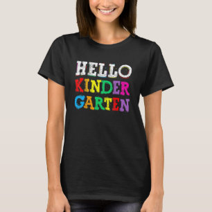 Hello Kindergarten Rainbow Back To School For Kids T-Shirt