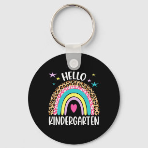 Hello Kindergarten Rainbow Back To School Teacher Keychain