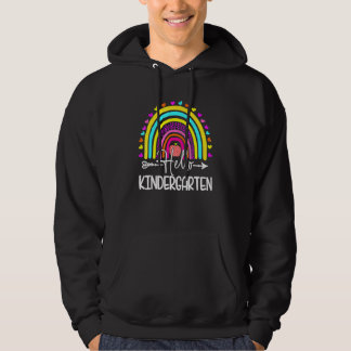 Hello Kindergarten Rainbow Teacher Kids Back To Sc Hoodie