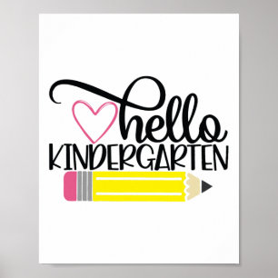 Hello Kindergarten Shirt Ck To School Teacher Stud Poster