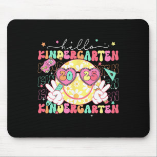 Hello Kindergarten Smile Face Back To School 2025 Mouse Pad