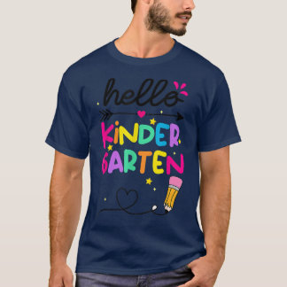 Hello Kindergarten Squad My First Day Of Kindergar T-Shirt