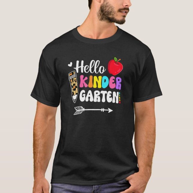 Hello Kindergarten Squad My First Day Of School Ki T-Shirt (Front)