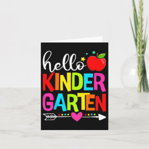 Hello Kindergarten Teacher Squad Kinder Back To Sc Card
