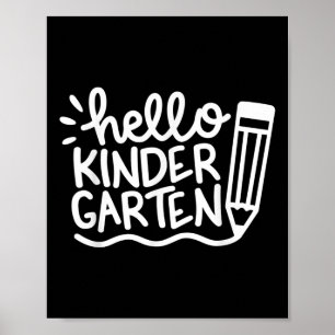 Hello Kindergarten Teacher Student Welcome Back To Poster