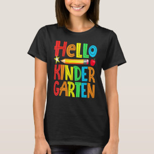 Hello Kindergarten Teacher Welcome Back To School T-Shirt