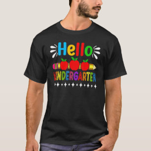 Hello Kindergarten Team Kinder Back To School Squa T-Shirt