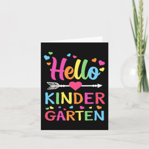 Hello Kindergarten Team Kinder Back to School Teac Card