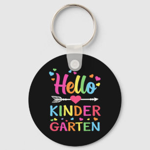 Hello Kindergarten Team Kinder Back to School Teac Keychain