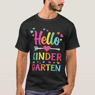Hello Kindergarten Team Kinder Byck To School Teac T-Shirt