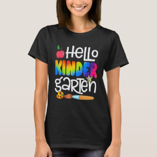 Hello Kindergarten Tie Dye Back To School Teacher  T-Shirt