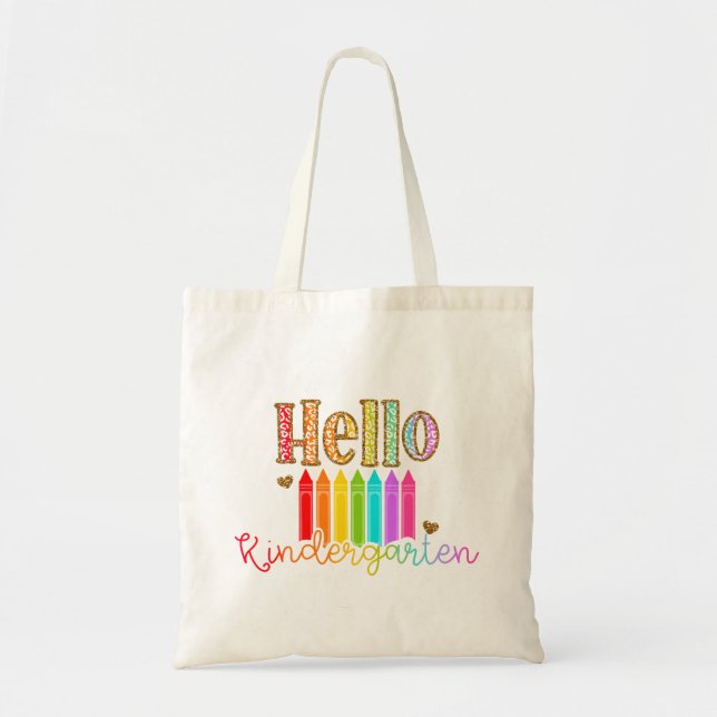 Hello Kindergarten Tote Bag (Front)