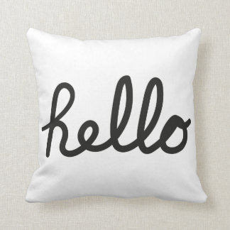 Hello kisses throw pillow