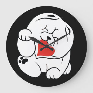 HELLO KOKORO Chow dog Large Clock