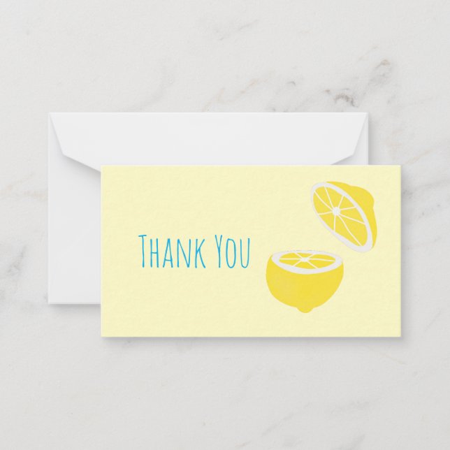 Hello Lemon modern yellow fruit Card (Front)