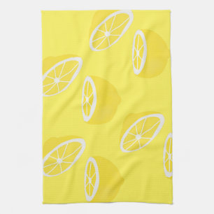 Hello Lemon modern yellow fruit Kitchen Towel