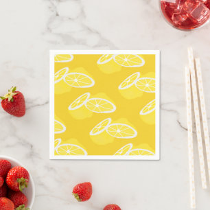 Hello Lemon modern yellow fruit Napkin