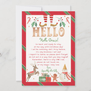 Hello Letter from Your Elf Hello Personalize Invitation