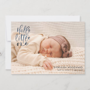 Hello Little One 2 Baby Photos Collage Birth Stats Announcement