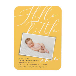 Hello little one chic elegant modern photo magnet