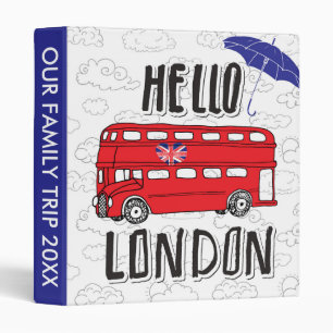 Hello London   Hand Lettered Sign With Umbrella Binder