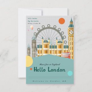 Hello London Holiday & Seasonal Postcard