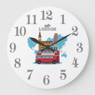 Hello London Large Clock