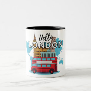 Hello London Two-Tone Coffee Mug