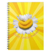 "Hello lovely Human!" Chamomile Smile Sunburst